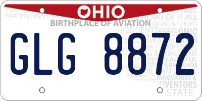 OH license plate GLG8872