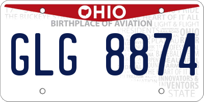 OH license plate GLG8874