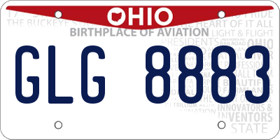 OH license plate GLG8883