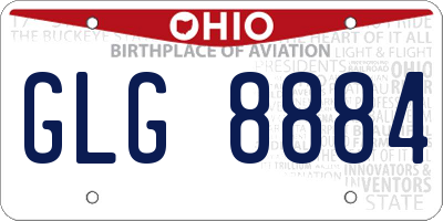 OH license plate GLG8884