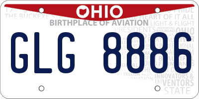 OH license plate GLG8886