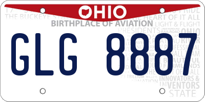 OH license plate GLG8887