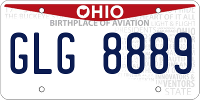 OH license plate GLG8889