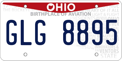 OH license plate GLG8895