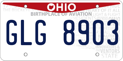 OH license plate GLG8903
