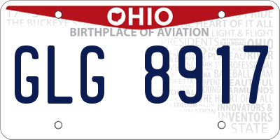 OH license plate GLG8917