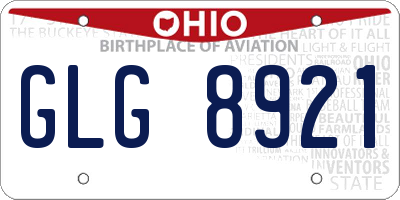 OH license plate GLG8921