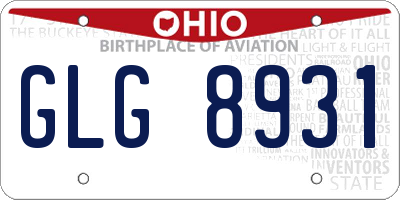 OH license plate GLG8931