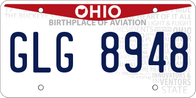 OH license plate GLG8948