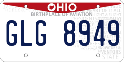 OH license plate GLG8949