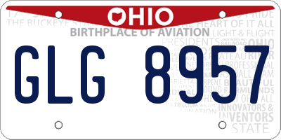 OH license plate GLG8957