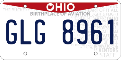 OH license plate GLG8961