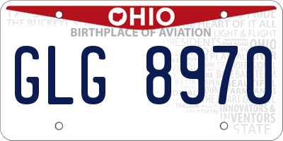OH license plate GLG8970