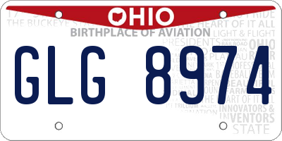OH license plate GLG8974
