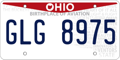 OH license plate GLG8975