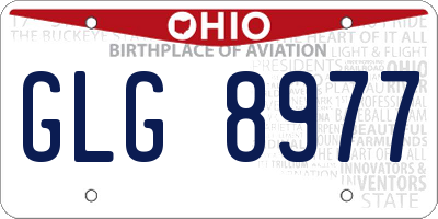OH license plate GLG8977
