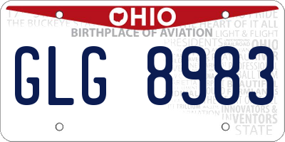 OH license plate GLG8983
