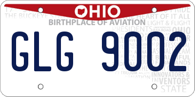OH license plate GLG9002