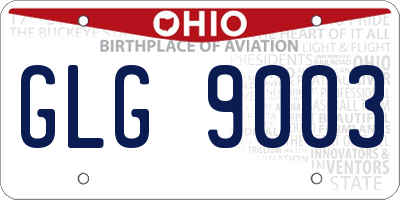 OH license plate GLG9003