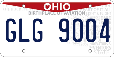 OH license plate GLG9004