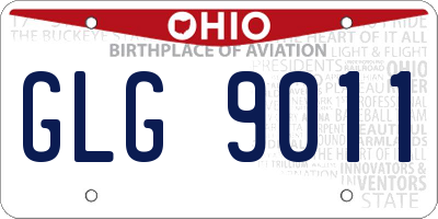 OH license plate GLG9011
