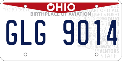 OH license plate GLG9014