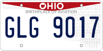 OH license plate GLG9017