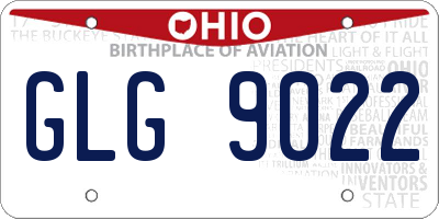 OH license plate GLG9022