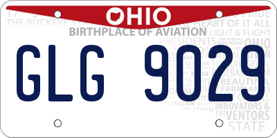 OH license plate GLG9029