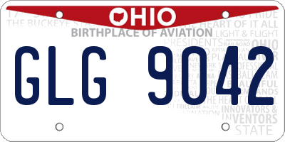 OH license plate GLG9042