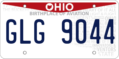 OH license plate GLG9044