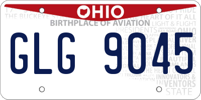 OH license plate GLG9045