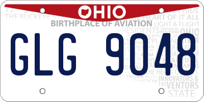 OH license plate GLG9048