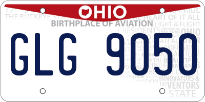 OH license plate GLG9050