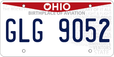 OH license plate GLG9052