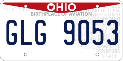 OH license plate GLG9053