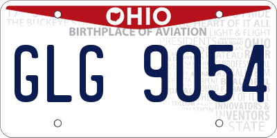 OH license plate GLG9054