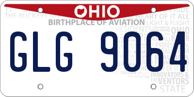 OH license plate GLG9064