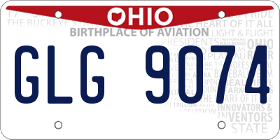 OH license plate GLG9074
