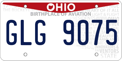 OH license plate GLG9075