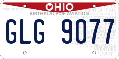 OH license plate GLG9077