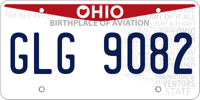 OH license plate GLG9082