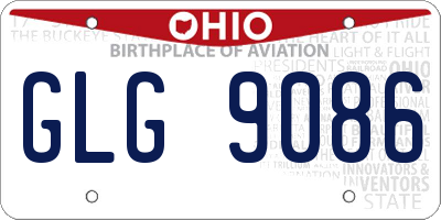 OH license plate GLG9086