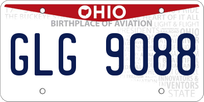 OH license plate GLG9088