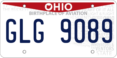 OH license plate GLG9089