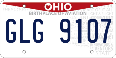 OH license plate GLG9107