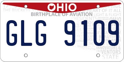 OH license plate GLG9109