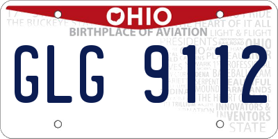 OH license plate GLG9112