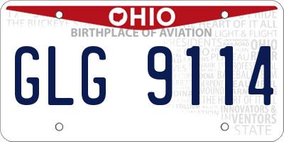 OH license plate GLG9114