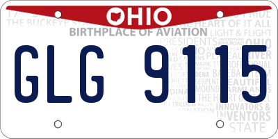 OH license plate GLG9115